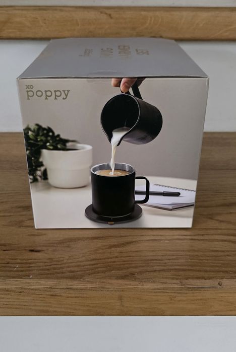 xo Poppy,Mug Warmer Set,kubek ze stali nierdzewnej z podgrzewaczem