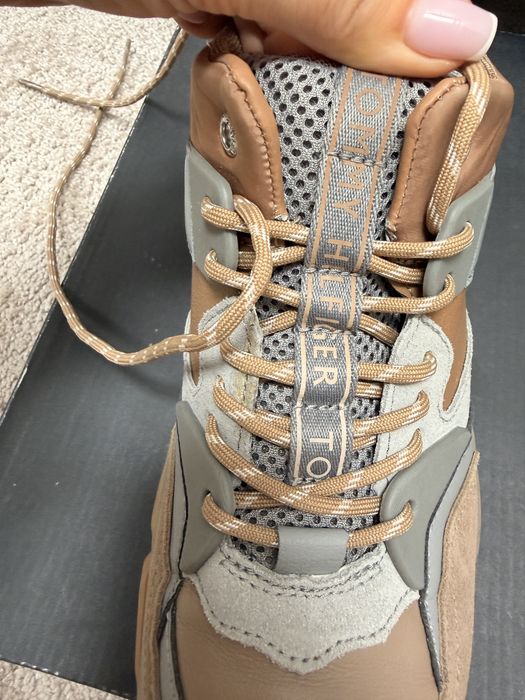 Nowe Tommy Hilfiger brazowe beżowe szare adidasy jesień buty oryginalne