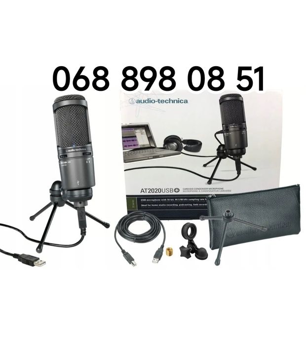 Мікрофон AUDIO-TECHNICA AT2020USB+   демо студія звукозапис новий usb