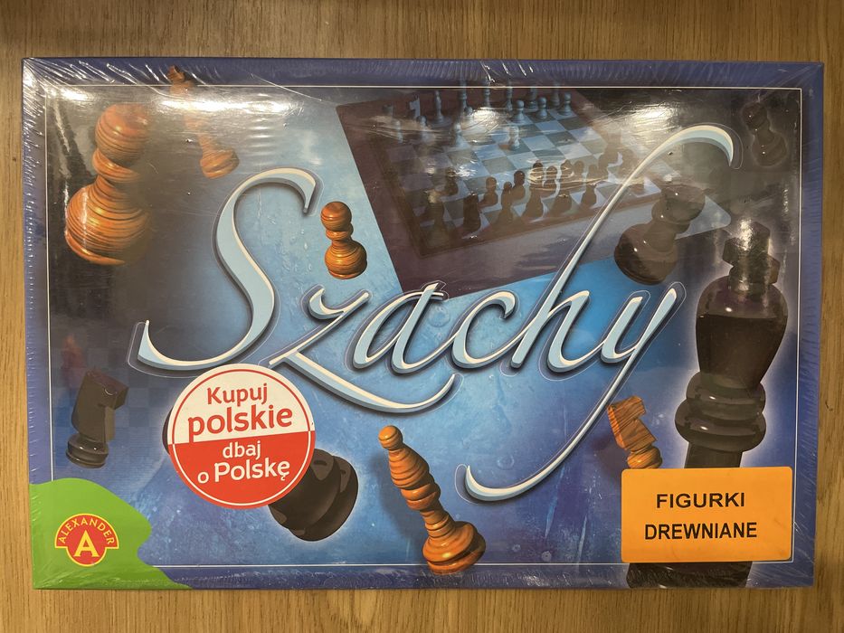 Gra szachy drewniane figurki