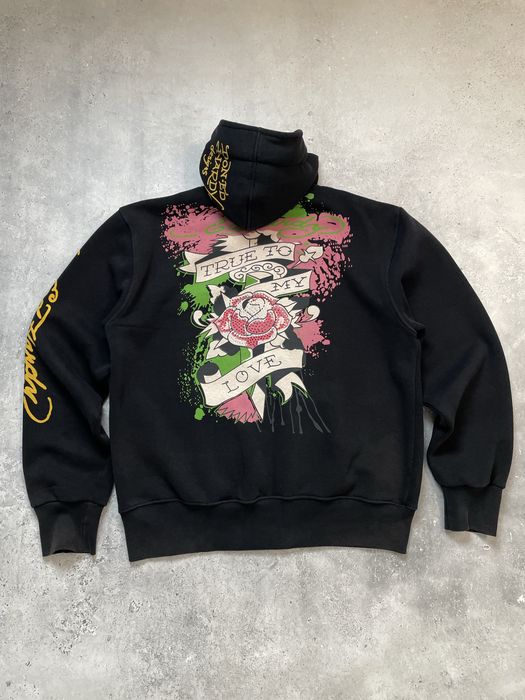 Жіноче Обʼємне Зіп Худі Ed Hardy