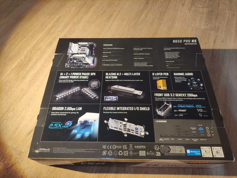 Комплект  ASRock B650 Pro RS , Ryzen 5 7500F основа ігрового ПК