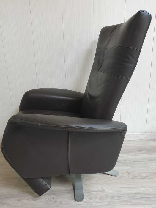 Fotel rozkładany relax, BRUHL SKÓRA obrotowy