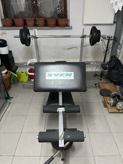 Ławeczka oraz sztanga Sven, Kettler.