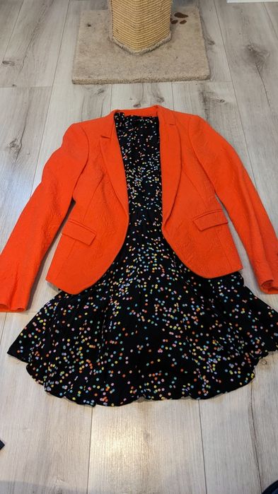 zestaw outfit komplet strój modny damski S 36  do biura  ubrania Zara