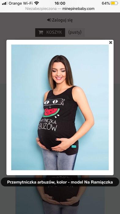 Podkoszulek na ciążowy brzuch