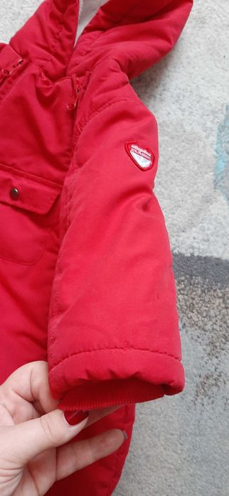 Kombinezon zimowy unisex bordowy 74