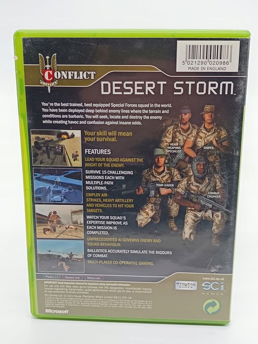 gra conflict desert storm microsoft xbox classic