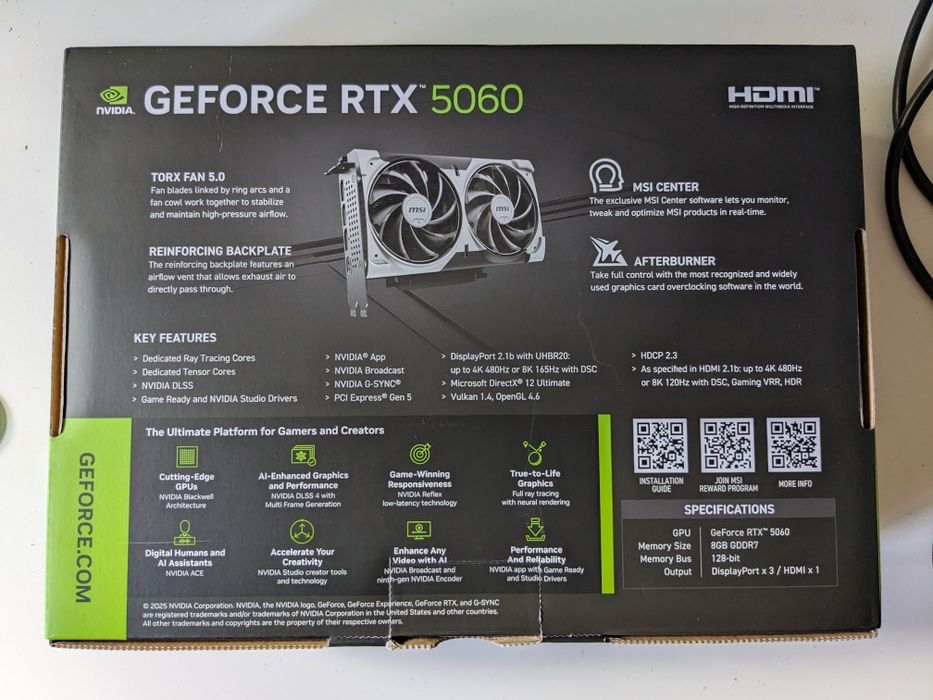 Placa gráfica NVIDIA RTX 5060 nova