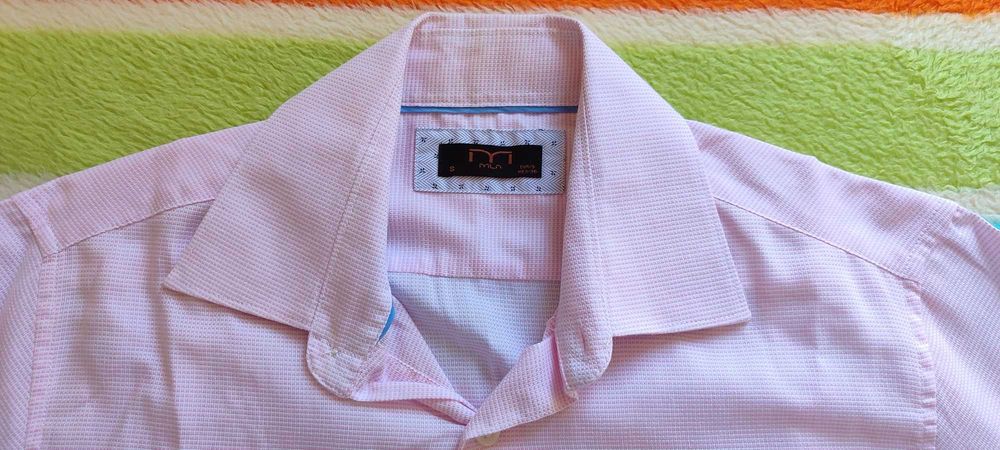 Camisa Rosa Homem - Milano | Tamanho S | Slim Fit [Nova]