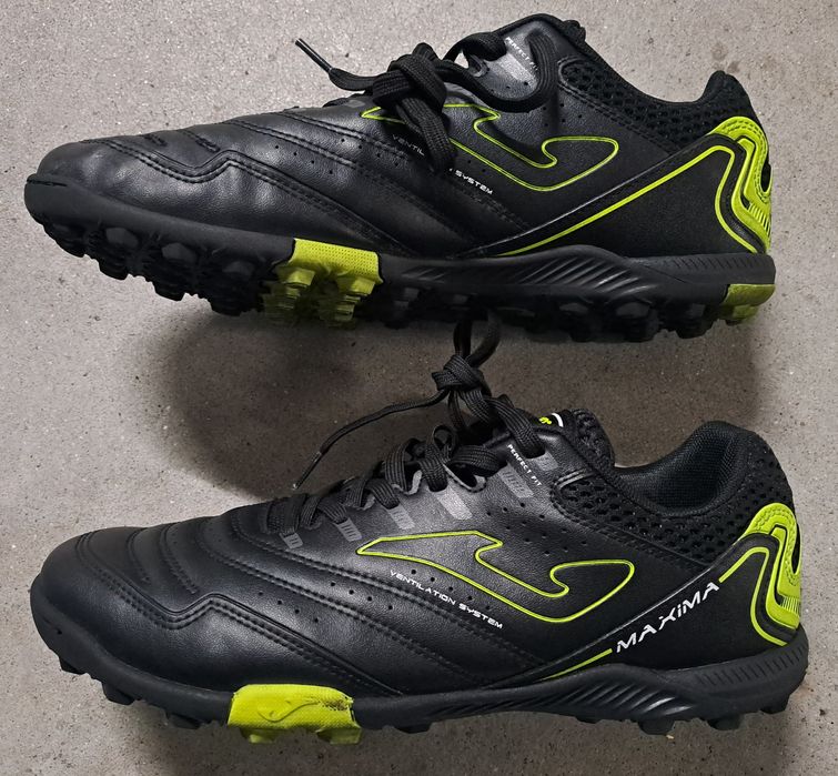 Sapatilha / Chuteira indoor Joma Maxima 2451 Black Lemon Turf - Tam. 42
