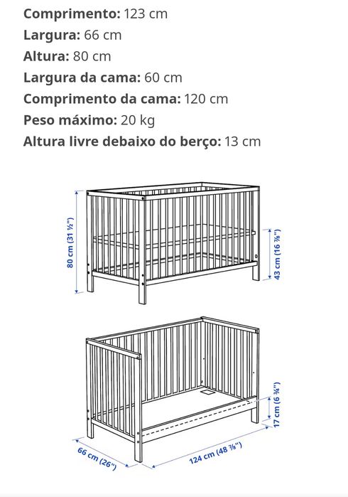 Vendo Berço Gulliver da Ikea