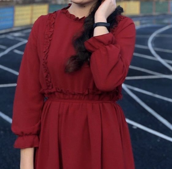 Бордова сукня