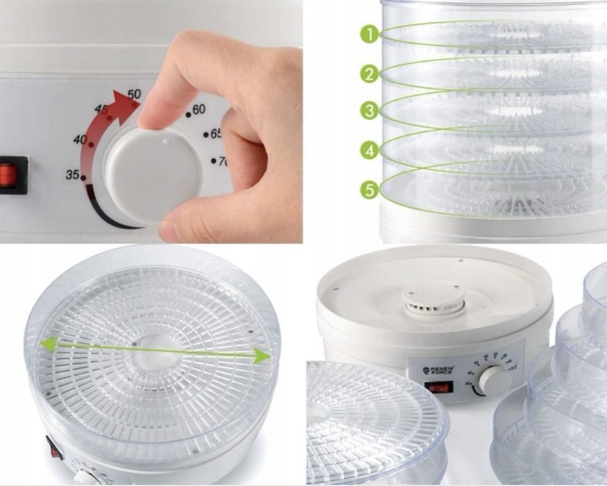 Suszarka do grzybów owoców spożywcza do żywności 5 poziomów jesień