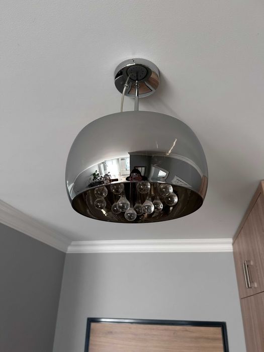 Lampa wisząca CRYSTAL  Zuma Line chromowana srebrna sople metal