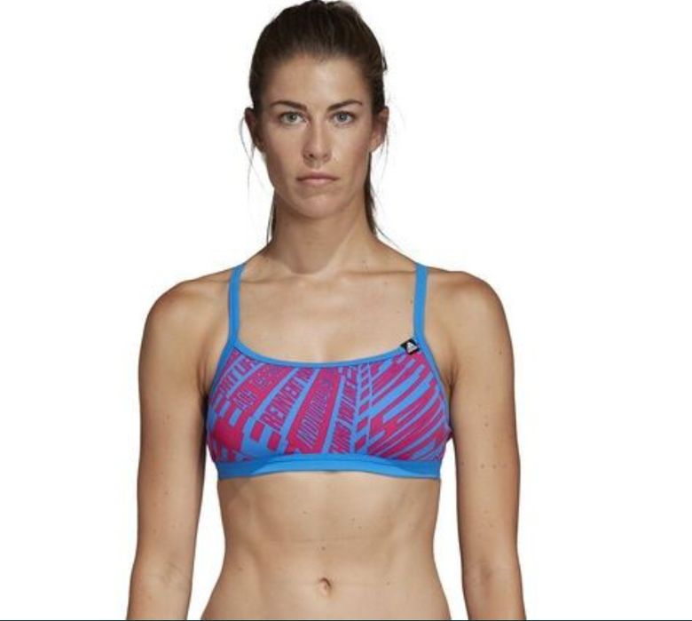 Adidas Pro AOP r. 38 top stroju kąpielowego / fitness niebieski/różowy