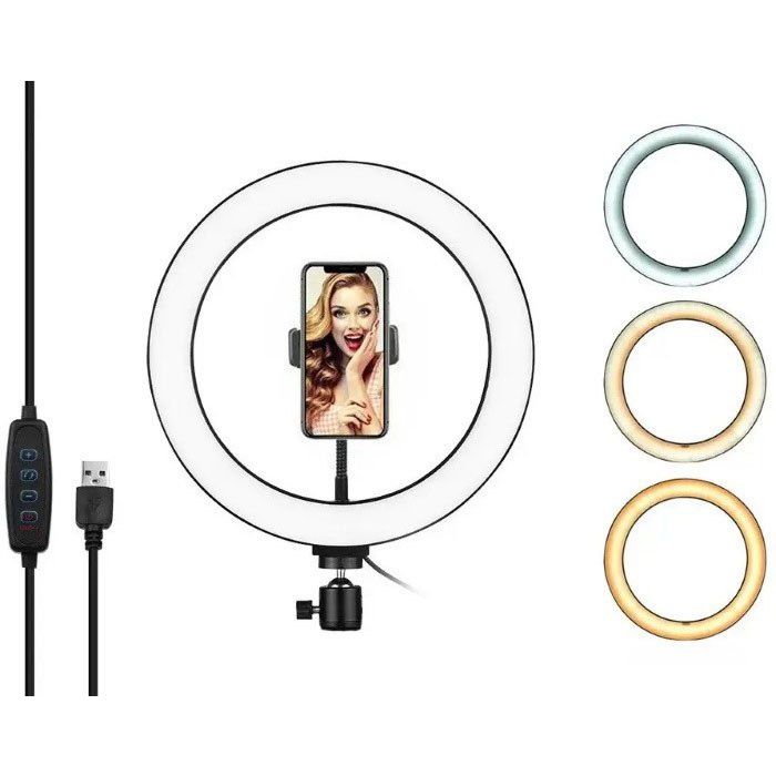 селфі лампа з тримачем для телефону