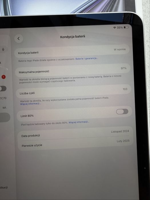 iPad Air 11 cali M2 128 GB tablet + rysik Apple Pencil Pro stan bardzo dobry