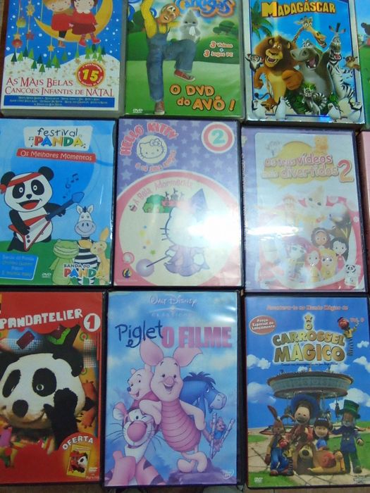 DVDs vários de desenhos animados