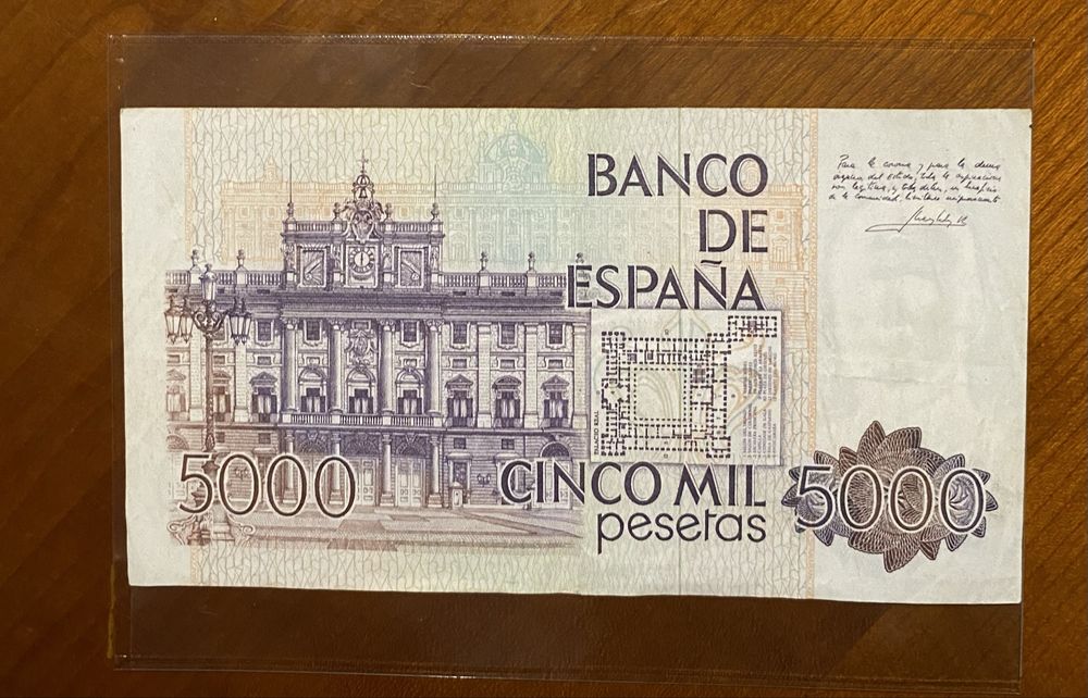 Nota 1571 - ESPANHA Cinco Mil Pesetas 1979