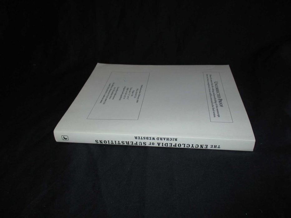 Livro Encyclopedia of Superstitions Richard Webster Superstições