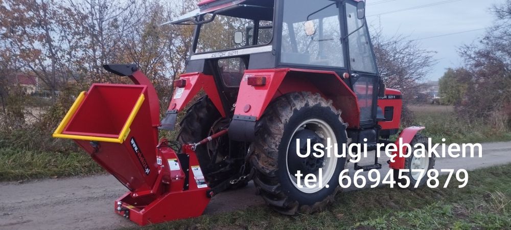 Usługi rębakiem Remet.