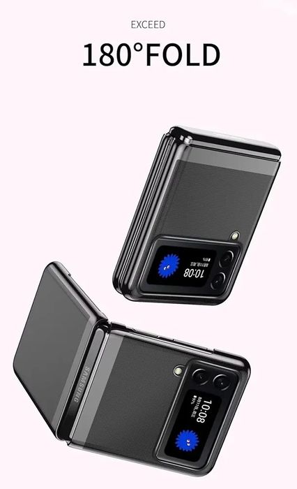 Etui Samsung Galaxy Z Flip 3, przeźroczyste z czarną ramką, VEGO