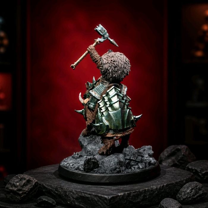 Krasnolud Jeździec Figurka 32mm 14K zgodna z DnD RPG Pathfinder Warham