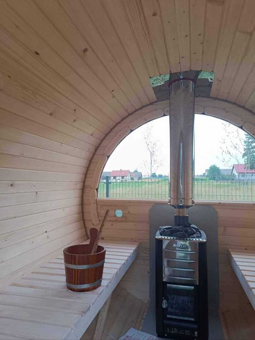 Sauna ogrodowa beczka