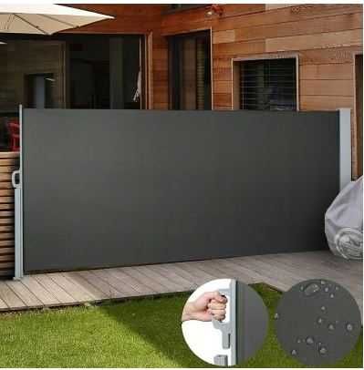 MARKIZA Roleta TARASOWA Wysuwana Parawan Osłona BOCZNA 200x300 Szara