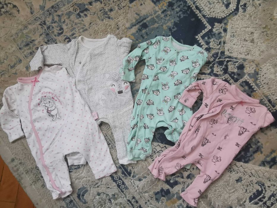 Ubranka + śpiworek+ochraniacz do łóżeczka DUŻY ZESTAW