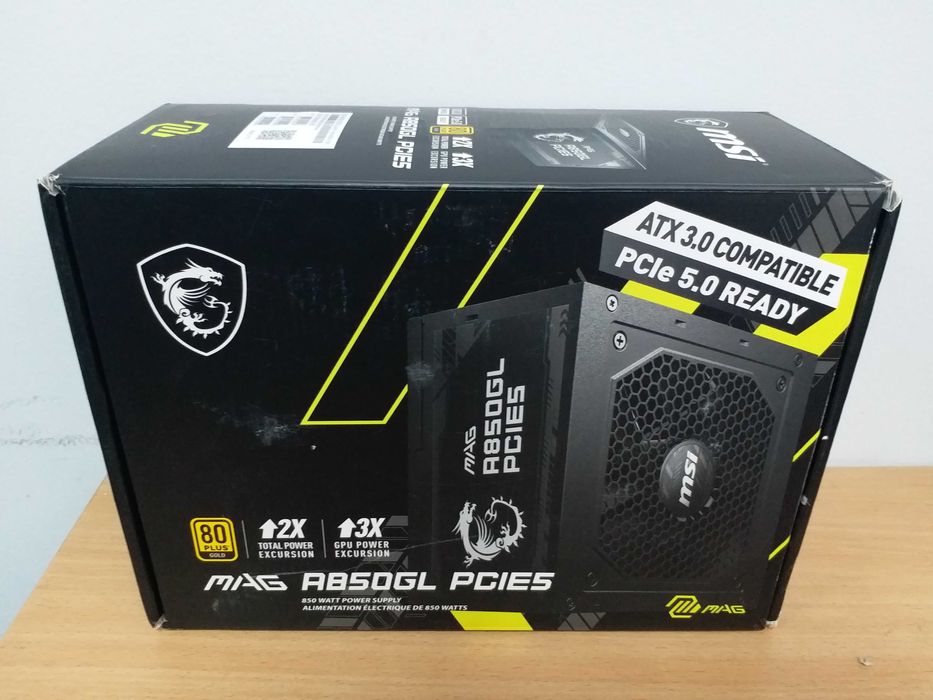 MSI MAG A850GL PCIE5  850W, 80 Plus Gold