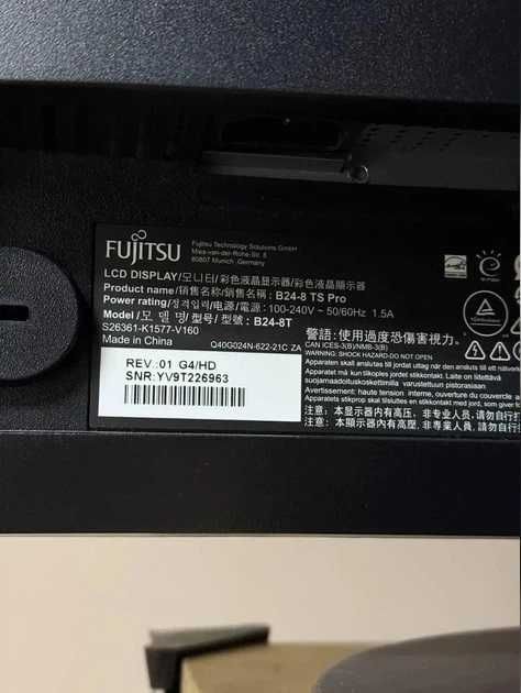 Монітори 24" Fujitsu B24-8 TS Pro Full hd IPS LED Hdmi 76гц