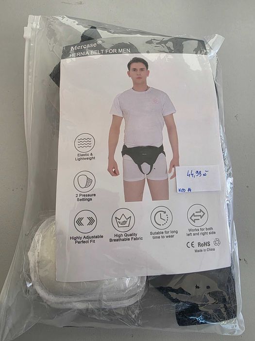 Pas przepuklinowy pachwinowy Regulowany pas Kolor Czarny