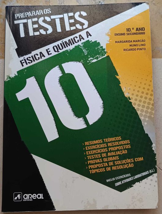 Livro "Preparar os Testes 10" de Física e Química