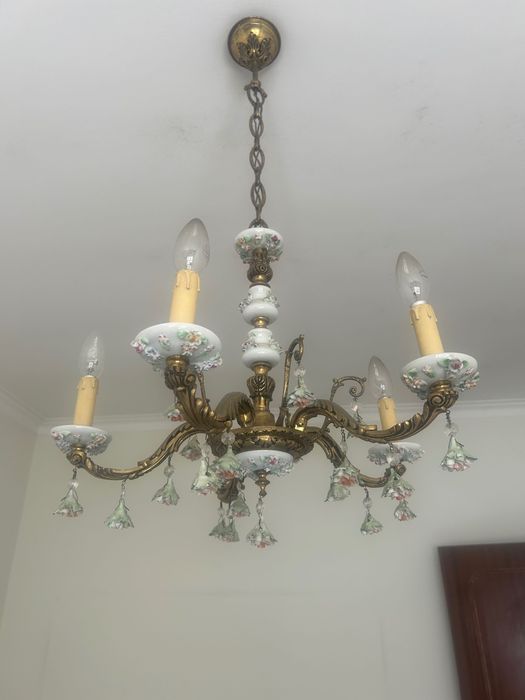 Candeeiro feito a mão vintage lindo