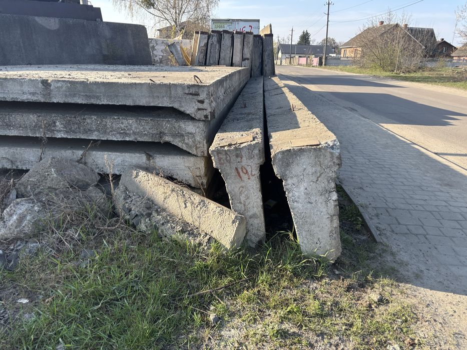 Бетонні плити, балки, колони
