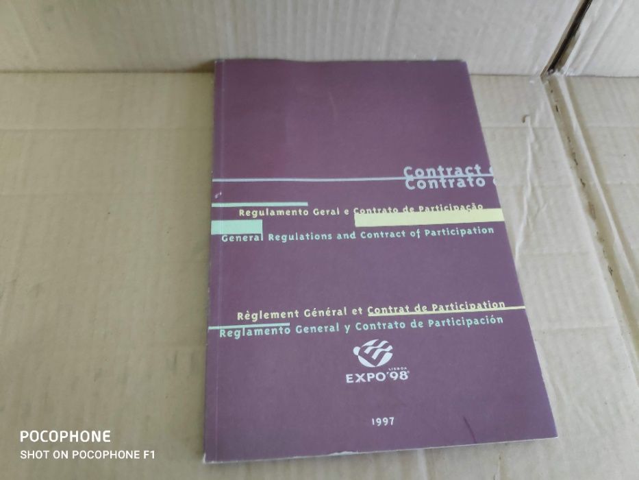 2021 Livro Expo98. Livro Regulamento Geral e Contrato de Participaçã