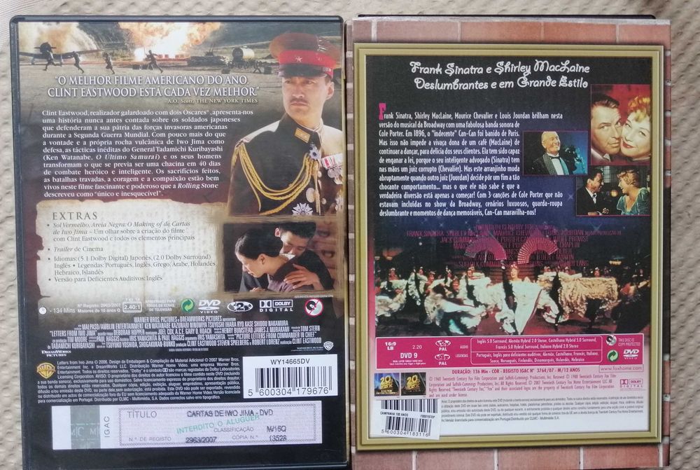 Cartas Iwo jima  Clint Eastwood Can Can Frank Sinatra Shirley MacLaine