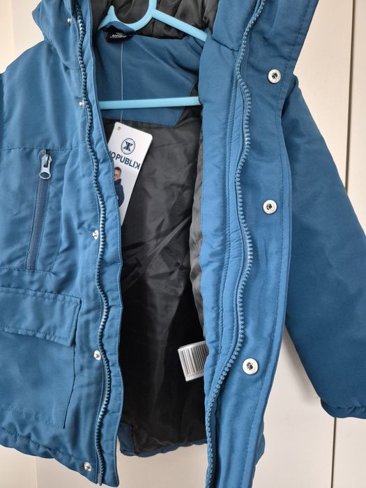 Ocieplana kurtka dla chłopca na cieplejsze zimowe dni lub przejściówka