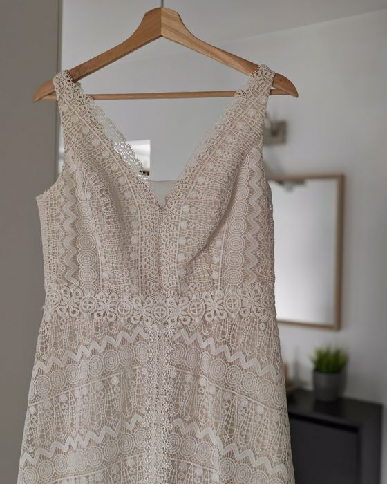 Suknia ślubna boho koronkowa