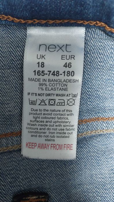 Bawełniane niebieskie spodenki jeansowe NEXT, R. 3XL