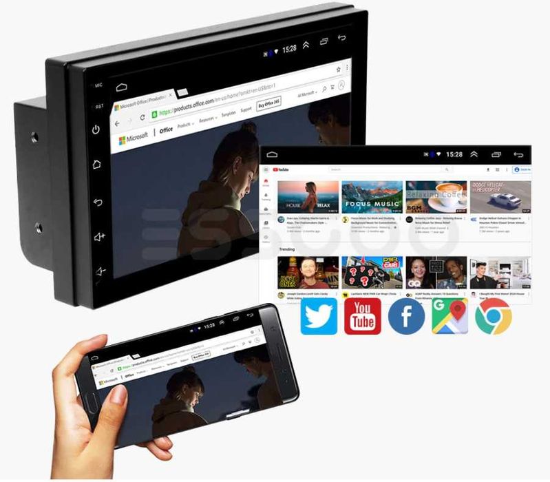 Rádio 2DIN ANDROID| 2Gb RAM / 16Gb ROM | GPS | WIFI | RDS | Bluetooth