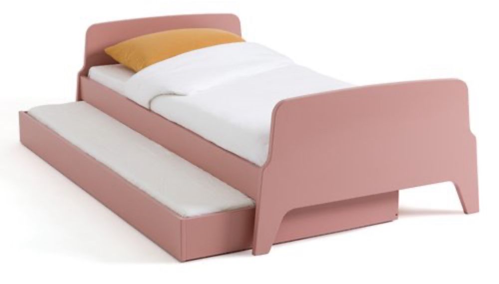 Gaveta-cama rosa estilo retro