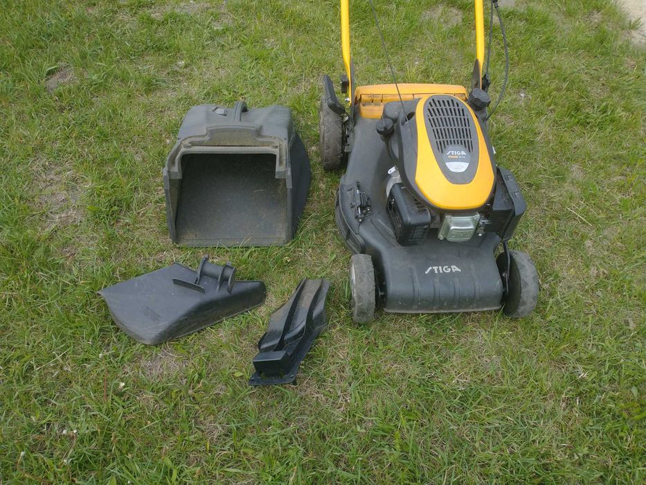 kosiarka spalinowa stiga,silnik honda,naped kosz mulczer wyrzut boczny