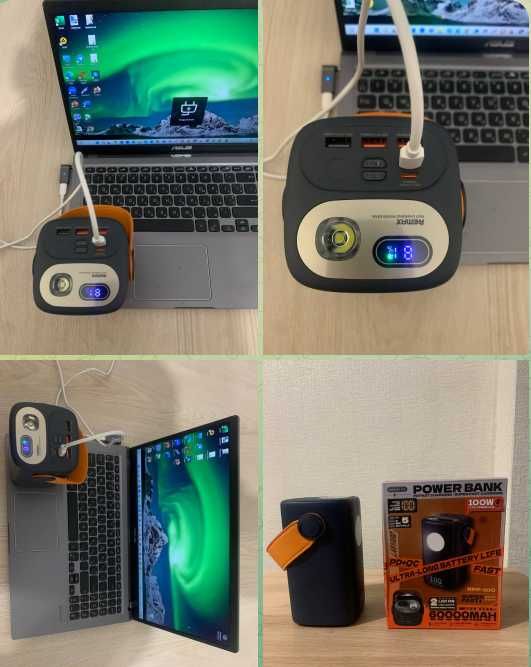 Повербанк 60000 mAh 100 Вт для ноутбука планшета швидка заряда 100 ват