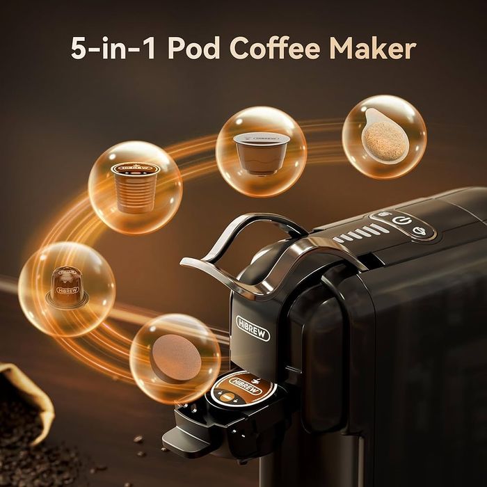 HiBREW H2B 5-em-1 Pod Coffee Maker - Compatível com 4 cápsulas de café