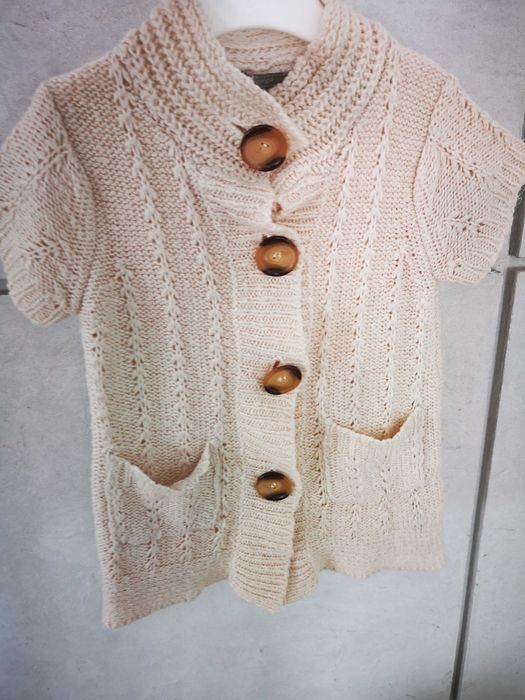 Pumpkin Patch kremowy rozpinany sweterek 106 cm 4lata