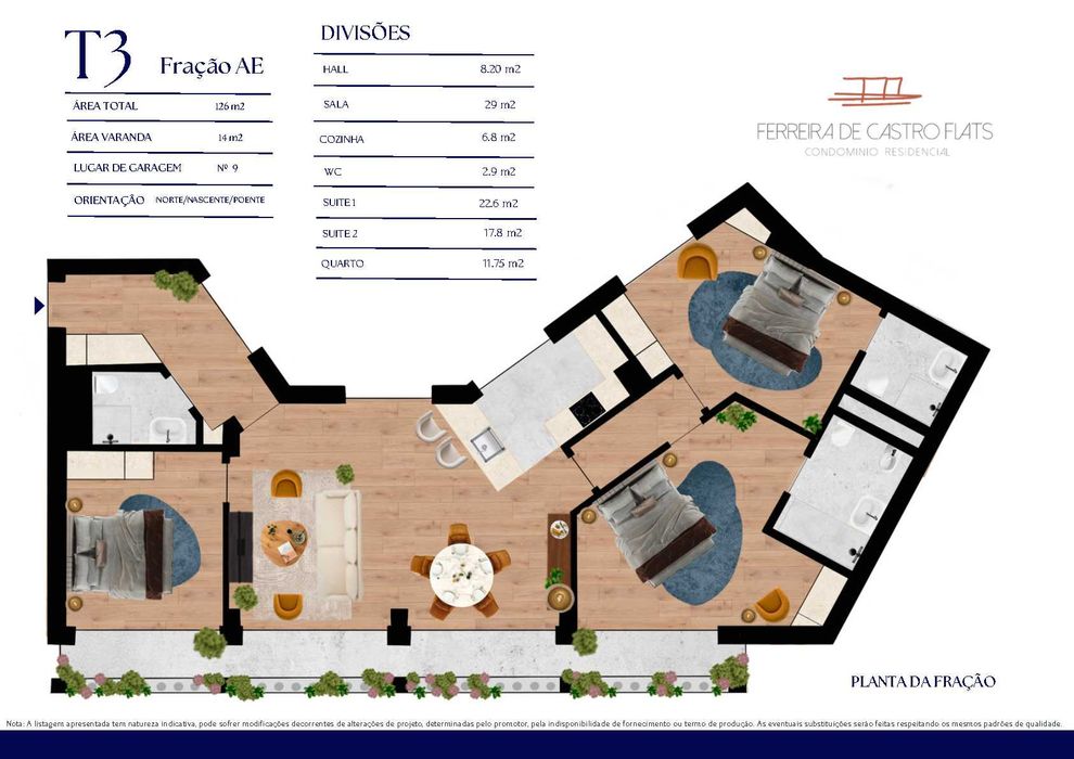 Apartamento T3 junto à Igreja de Bonfim, Porto