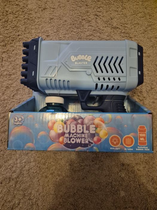 Brinquedo Pistola de sabão com LED + recarga